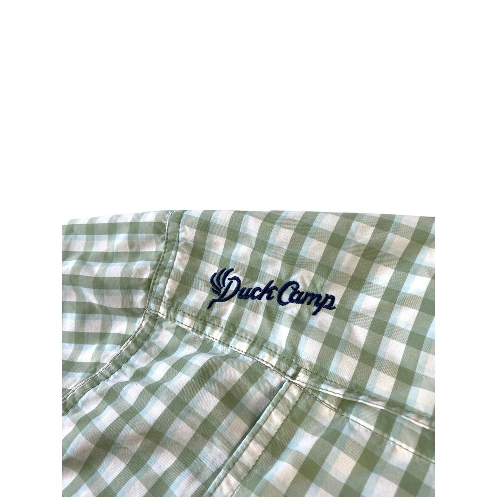 DUCK CAMP Mens Lightweight Short Sleeve Hunting Shirt 2XL Green Vented Nylon Zip - Picture 16 of 16